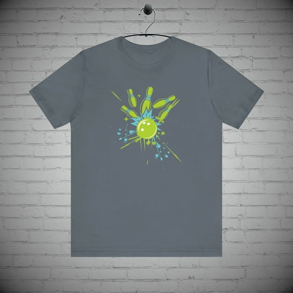 Blacklight Glow Neon Bowling t-Shirt, Retro Bowling League Gift