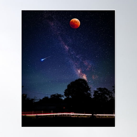 Blacklight Milky Way Space Posters Hypercolor Stars Poster Wall Art, Modern Wall Decor For Living Room Bedroom, 12x18 UNFRAMED