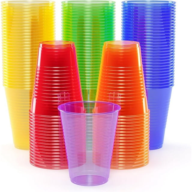 Blacklight Party Glow Cups 60 Pack 12 Oz Assorted Colors
