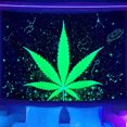 thumbnail image 1 of Blacklight Trippy Small Tapestry, UV Reactive Aesthetic Galaxy Stars Space Tapestry Wall Hanging, Mystic Small Tapestry for Bedroom Living Room Dorm 60 X 51 Inches, 1 of 3