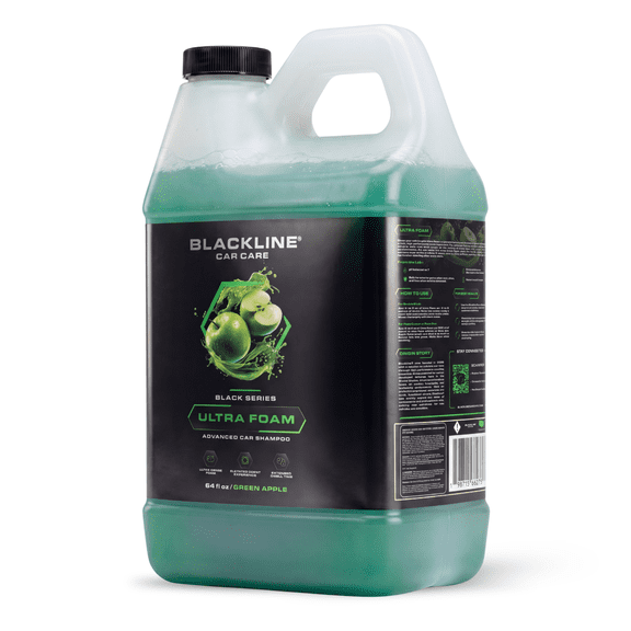 Blackline Automotive Extreme Foaming Car Shampoo - Extreme Ultra Foam Perfect for Ceramic Coatings - Compatible with Foam Cannon for Pressure Washer (64 Fl Oz, Green Apple)