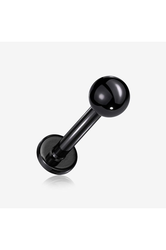 Blackline Basic Ball Top Threadless Push-In Steel Labret