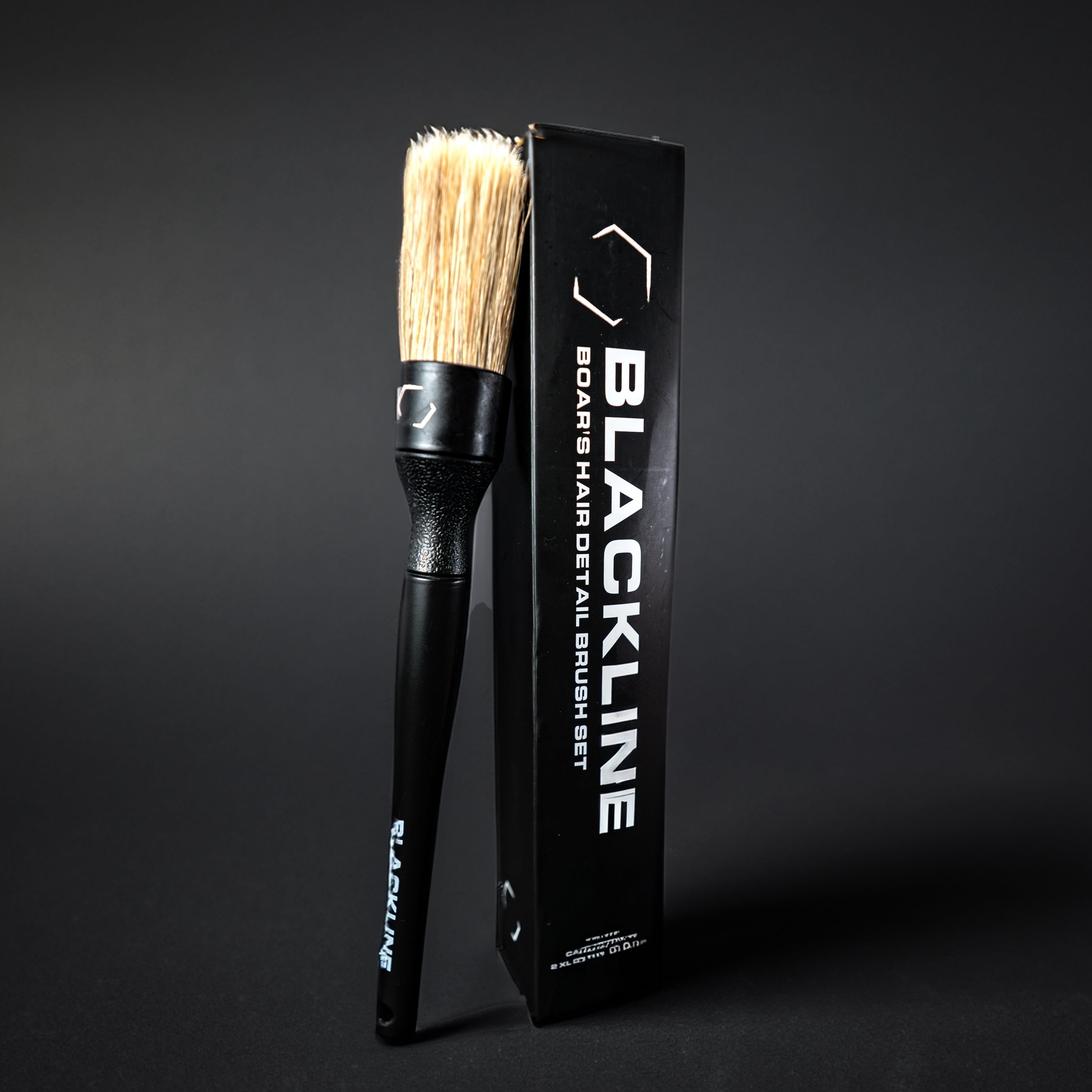 Blackline Car Care Boar Hair Brushes- Luxury Car Detailing Brush Set for Interior and Exterior - Best Auto Detailing Brushes - Premium Hair Car Detailing Brushes (Boars Hair Bristles)