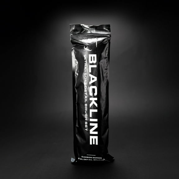 Blackline Car Detail Brushes- Luxury Car Detailing Brush Set for Interior and Exterior - Best Auto Detailing Brushes - Premium Car Detailing Brushes (Ultra Soft Bristles)