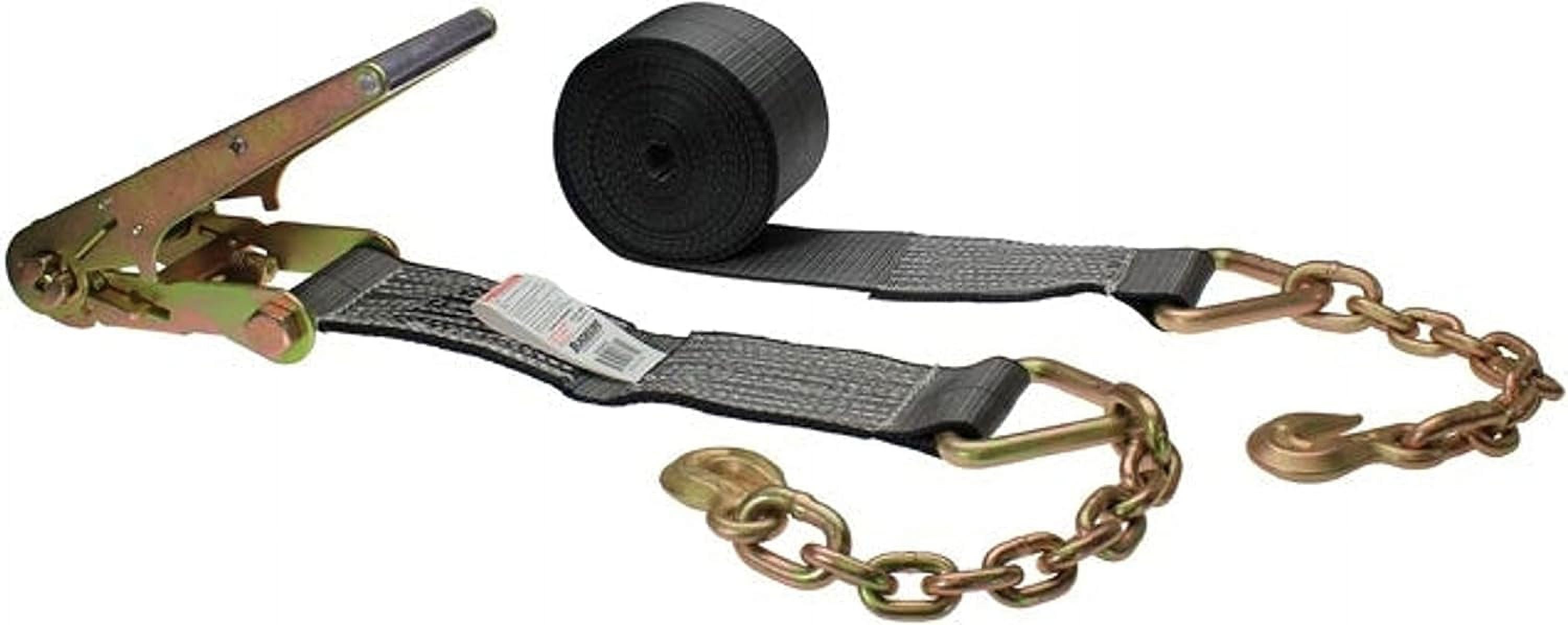 Blackline Heavy Duty 4 Inch Ratchet Strap With 18 Inch Chain Extension Blackline Heavy Duty 4 Inch Ratchet Strap With 18 Inch Chain Extension