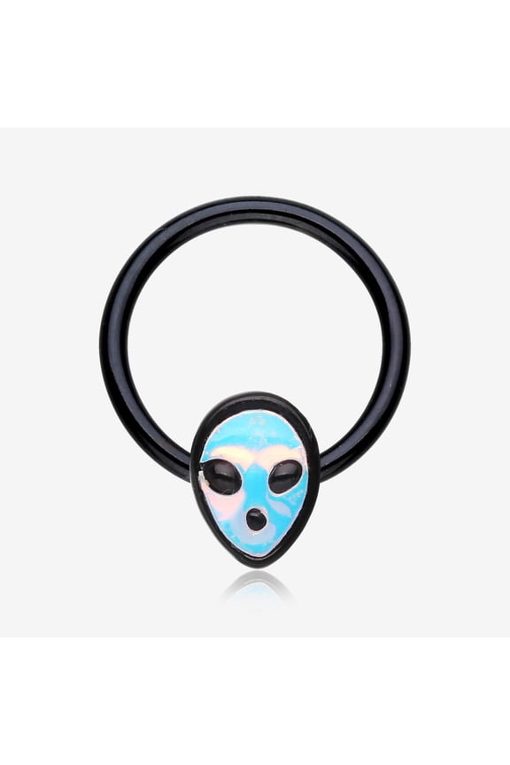 Blackline Iridescent Alien Revo Captive Bead Ring