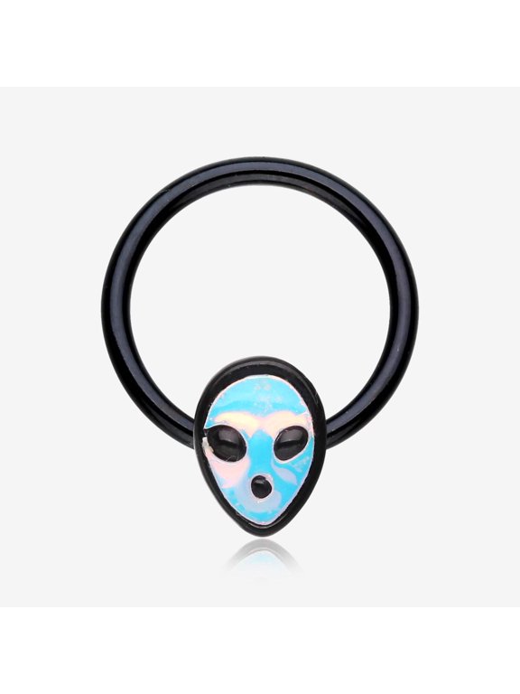 Blackline Iridescent Alien Revo Captive Bead Ring