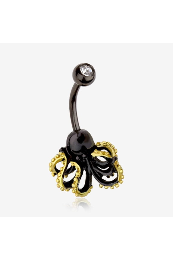 Blackline Kraken Sea Monster Belly Button Ring