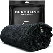 Blackline Twisted-Loop Microfiber Car Drying Towel – XL 1300 GSM Ultra Soft Absorbent Cloth for Auto Detailing