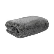 Blackline Twisted-Loop Microfiber Car Drying Towel – XL 1300 GSM Ultra Soft Absorbent Cloth for Auto Detailing