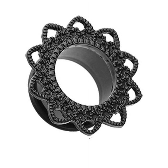 Blackline Verdant Filigree Single Flared Ear Gauge Tunnel Plug Earrings