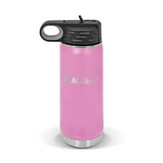 Blacklisted Water Bottle 20 oz - Laser Engraved w/ Flip Top Removable Straw - Polar Camel - Stainless - Vacuum Insulated - Drinkware - jdm stance euro hella - Lt Purp
