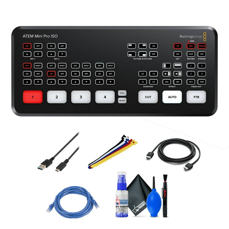 Blackmagic ATEM Mini Pro ISO HDMI Live Stream Switcher + USB-C