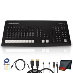 Blackmagic Design ATEM Mini Extreme ISO G2 Switcher | 8-Input Live Production Mixer with 9-Stream Recording, USB-C Webcam Output & Advanced Streaming Tools + HDMI Cable + Ethernet Cable + More