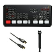 Blackmagic Design ATEM Mini Pro HDMI Live Stream Switcher with 6 High-Speed HDMI Cable & 10-Pack Straps Bundle
