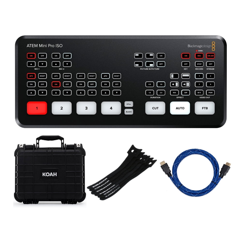 Blackmagic Design ATEM Mini Pro ISO with Cable and Case