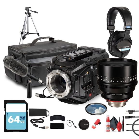 Blackmagic Design URSA Mini Pro 12K PL Super 35 Digital Cinema Camera with 12K Resolution & PL Mount Film Commercial & Studio Production CINEURSAMUPRO12K Rokinon Xeen 135mm T2.2 Lens More