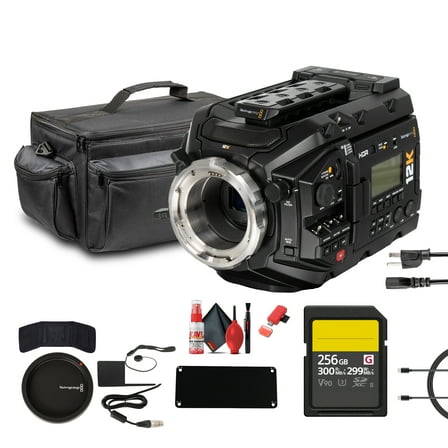 Blackmagic Design URSA Mini Pro 12K (PL) | Super 35 Digital Cinema Camera with 12K Resolution & PL Mount | For Film, TV, Commercial & Studio Production (CINEURSAMUPRO12K) + 256GB Card + Bag + More