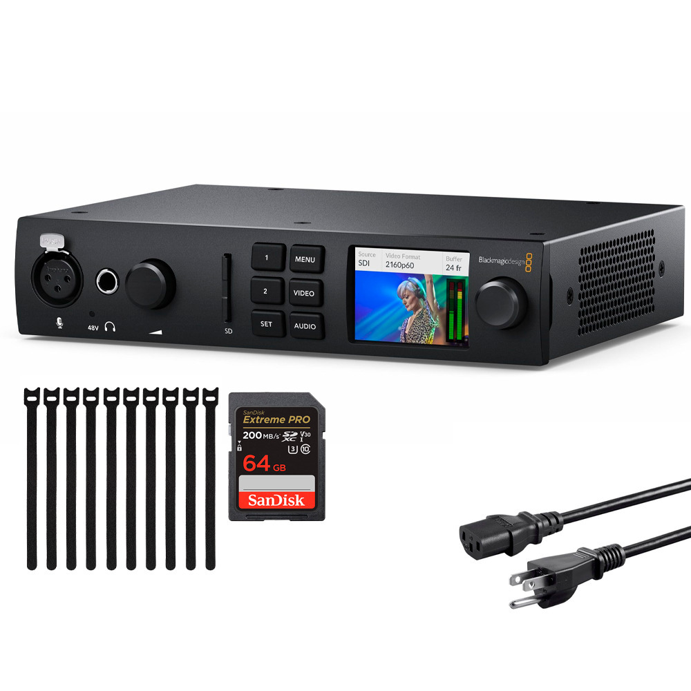 Blackmagic Design UltraStudio 4K Mini Recorder Bundle with 3-Prong