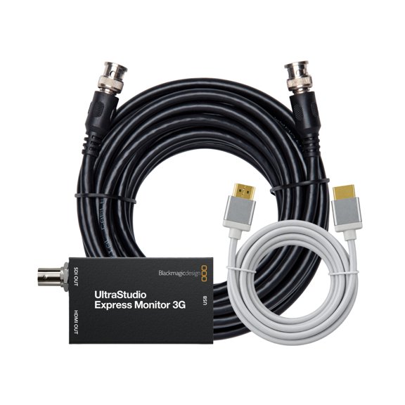 Blackmagic Design UltraStudio Express Monitor 3G Playback Device with SDI and High-Definition Multimedia Interface Video Cables