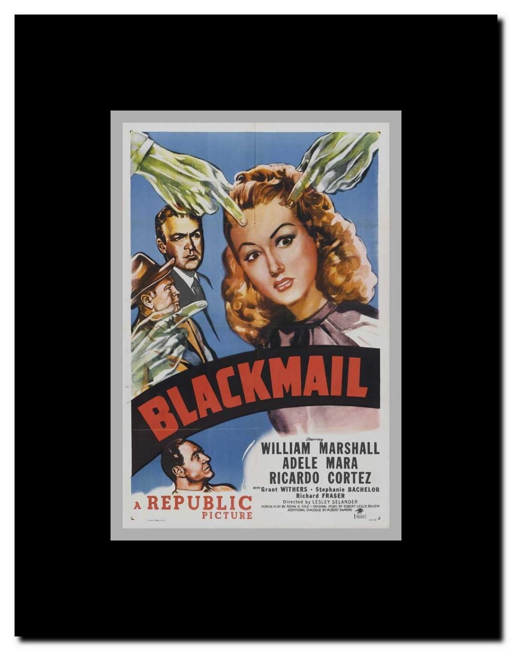 Blackmail Framed Movie Poster