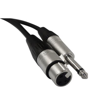 Blackmore Pro Audio BA-QXF3 3 ft. Premium Female XLR to Male Mono TS Audio Cable