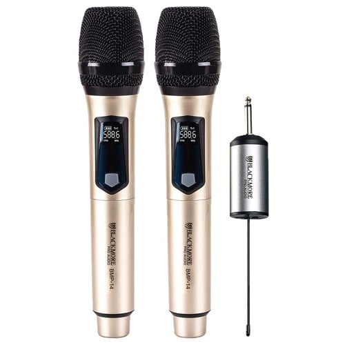Blackmore Pro Audio Bmp-14 Dual Handheld Reable Uhf Microphone System
