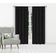 thumbnail image 1 of Blackout 365 IRA 15005D-12 84 in. Ira Curtain Panels, Black - Set of 2, 1 of 1