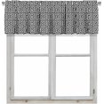 thumbnail image 1 of Blackout Black and White Greek Key Rod Pocket Short Window Curtain Valance for Kitchen Bedroom Decor, 52" x 18", Black and White, 1 Panel, 1 of 6