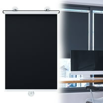 Blackout Blind Curtains with Suction Cups for Windows No Drill Cordless Blinds Temporary Portable Roller Shades UV Protection Window Shades for Home,Office,Bedroom,Door,Blackout 15.7''W x23.6''H,Black