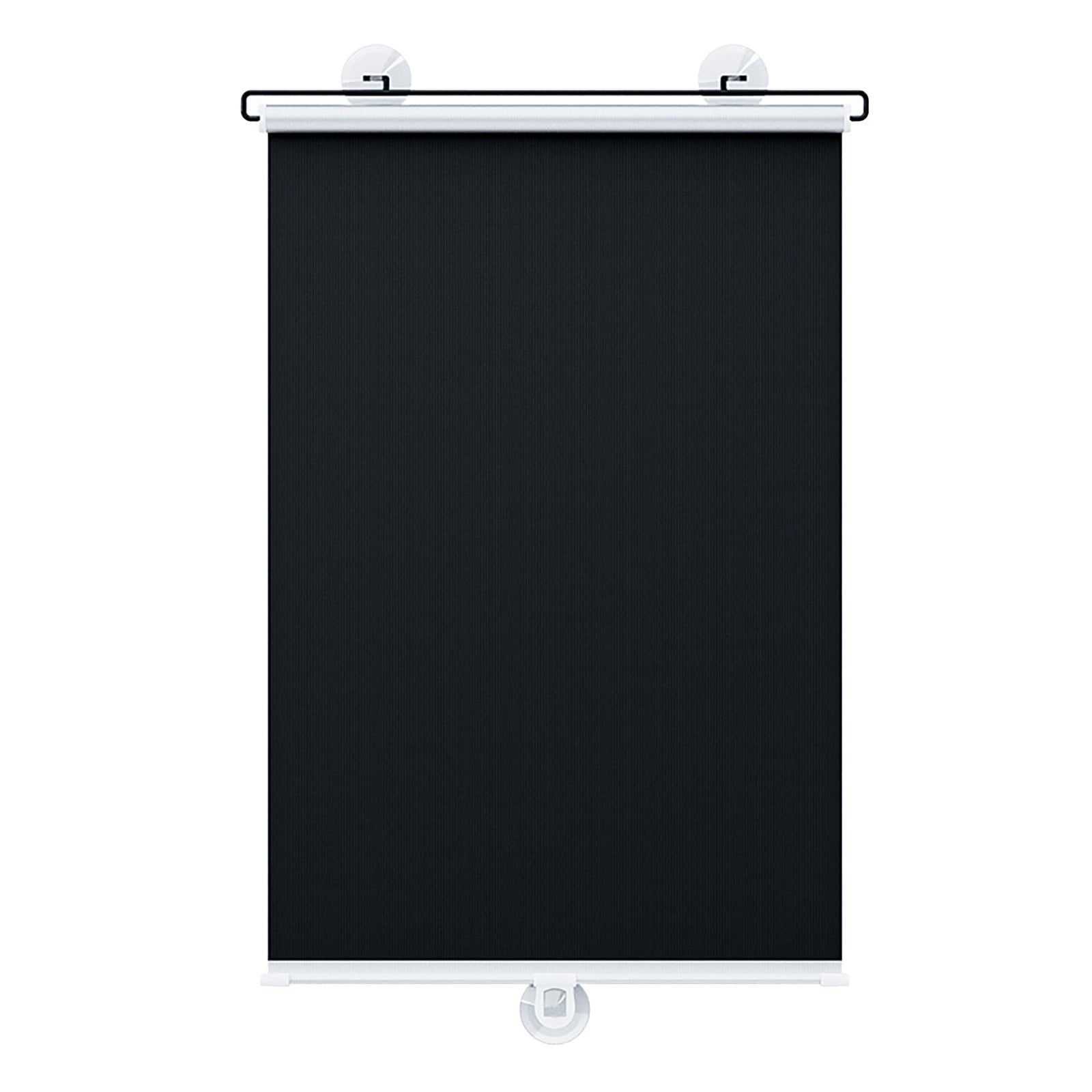 Blackout Blind Curtains with Suction Cups for Windows No Drill Cordless Blinds Temporary Portable Roller Shades Uv Protection Window Shades for Home,Office,Bedroom,Door(45*125Cm, Black)Harlik