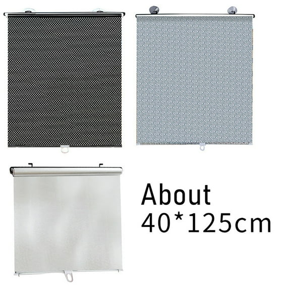 Blackout Blind Shade with Suction Cups, Roller Window Shades Portable Window Cover Curtain