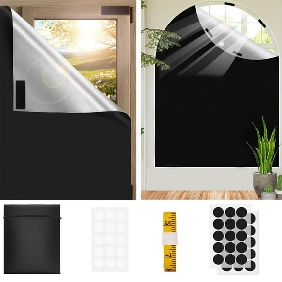 Blackout Blinds for Windows Bedroom, Portable DIY 100% Blackout Curtains, Room Darkening Curtains Blackout Shades, 59"x79"