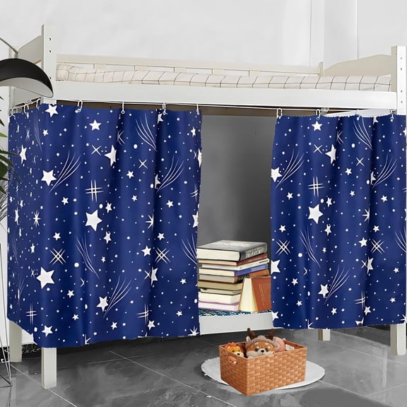 Blackout Bunk Bed Curtain Room Meteor Shower Privacy Protection Canopy, 2 Panels