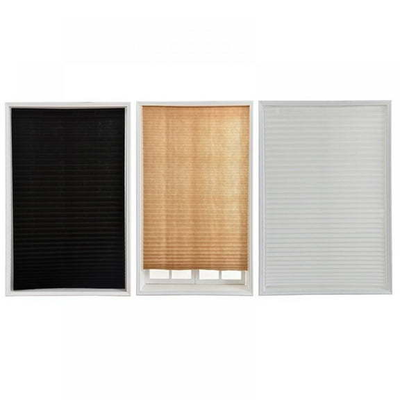 Blackout Cellular Shades Cordless Window Blinds and Curtains Pull Up Honeycomb Light Filtering Cellular Pleated Window Shade for Home Door and Window,White,24"W X59"H