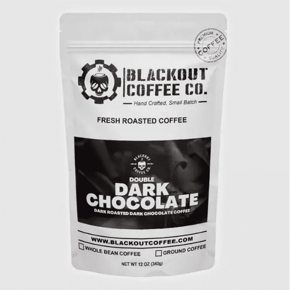 Blackout Coffee Double Dark Chocolate Flavored Coffee - Ground Coffee - 12oz