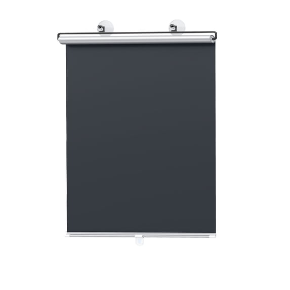 Blackout Cordless Roller Shades, Pull Down Sunscreen Blocking Blind with Suction Cup, No-Drill and Easy Install, 19.7x49.2 Inch