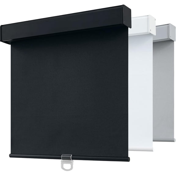 Blackout Cordless Roller Shades for Windows,Free-Stop System Blind with Valance,Pull Down Room Darkening Indoor Shades,Thermal Insulated UV Blocking Fabric,Home Office(Black,29" W x 72" H)