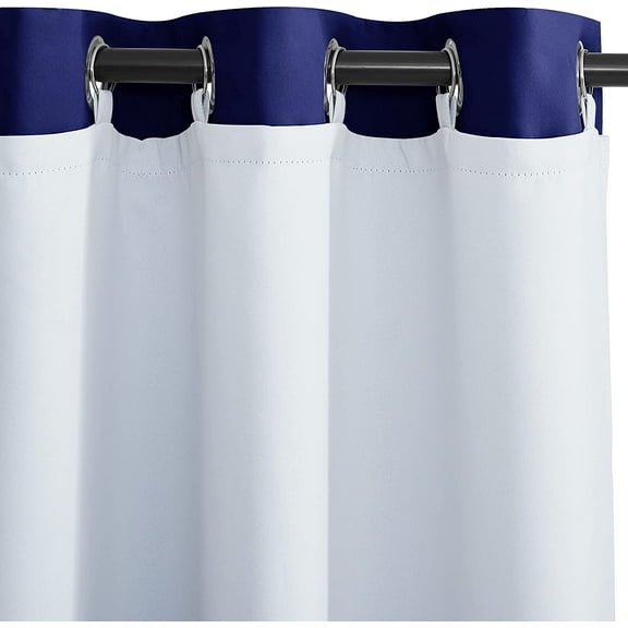 Blackout Curtain Liners for Sheer Curtains, Cold Heat Light Noise Blocking Liners with Rings: Easy to Open and Closed, Thermal Liners for 54 inches Long Curtains, 1 Pair, 50" x 50" Per Panel
