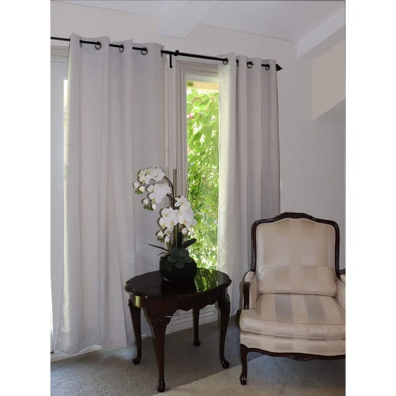 Blackout Curtain Panel 52 Inch Wide Greyish White