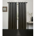 thumbnail image 1 of Blackout Curtain Panel Contemporary Moroccan Foil Printed 54"x84" Decorative Grommet Single Window Treatment Natalie, Dark Grey / Gold, 1 of 2