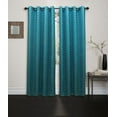 thumbnail image 1 of Blackout Curtain Panel Contemporary Moroccan Foil Printed 54"x84" Decorative Grommet Single Window Treatment Natalie, Turquoise / Gold, 1 of 2