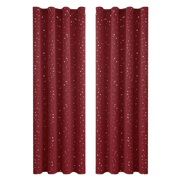 Blackout Curtain Panel Thermal Insulated Light Blocking Grommet Top for Bedroom Living Room Balcony Red