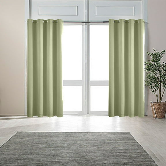 Blackout Curtain Panels Pair 63x52 Inch | Noise-Reducing, Sound Insulating Window Overlay | Elegant Bedroom Drapes, Thermal Insulated, Easy Install