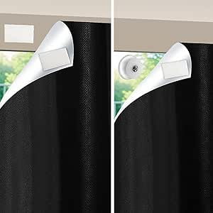 Blackout Curtain, Portable Blackout Fabric with Velcro, Cut-to-Fit Window Cover