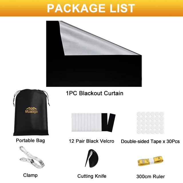 Blackout Curtain Removable Portable Travel Blocking Darkest Window Film