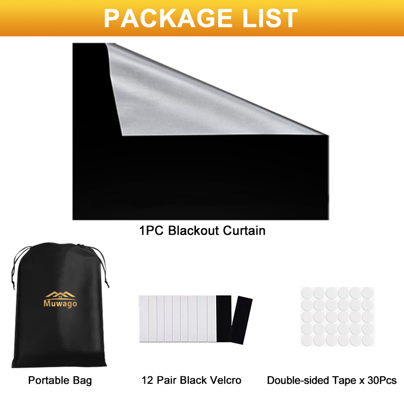 Blackout Curtain Removable Portable Travel Blocking Darkest Window Film