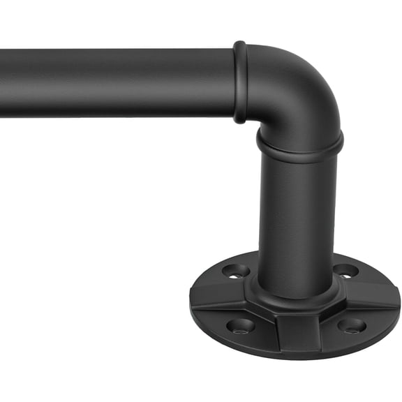 Blackout Curtain Rods 66-120 Inch Adjustable Heavy Duty - 1 Inch Diameter Wrap Around Design for Room Darkening, Indoor/Outdoor Use, Modern Drapery Rod for Windows & Room Divider
