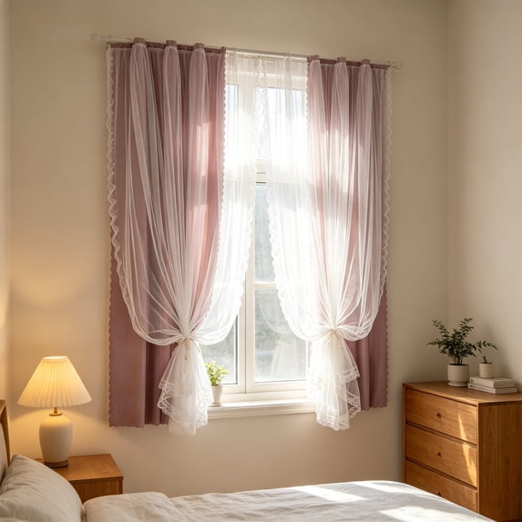 Blackout Curtain Self Adhesive Window Curtain No Drill Thermal Insulated Curtain Light Blocking Privacy Curtain Bedroom Living Room Window Treatment Easy Installation Home Decoration