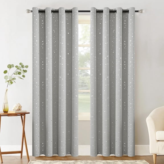 Blackout Curtain, Thermal Insulated Drape, Bedroom Window Panel, High-Precision Light-Blocking Fabric and Heat-Shielding UV Protection for Bedroom Window, Living Room Sliding Door, and Balcony Glass.